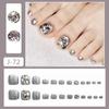 J72 Silver Diamond Toenail Art Gel Stickers - Flashy Handmade Wearable Fake Toenail Patches