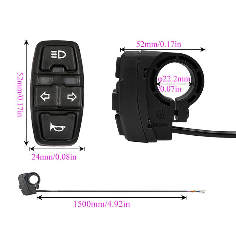 

Новый 1 шт. электрический велосипедный фонарь и переключатель звукового сигнала Wuxing DK336 водонепроницаемый электрический велосипедный скутер световой и звуковой переключатель