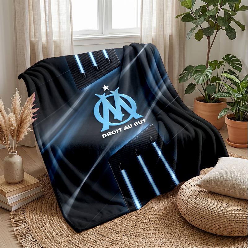 Olympique Lyonnais FC Soft Flannel Fleece Blanket Lightweight Cozy Warm Throw Blanket For Sofa Bed Home Decor