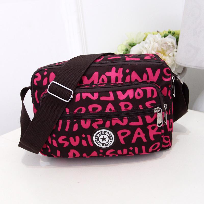 Mote Dame Messenger Bags Nylon Vanntett Crossbody Skulderveske Casual