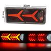 2pcs 12V/24V LED Car Truck Tail Light Brake Light Turn Signal Lamp Rear Lamp For Trailer Van Boat RV Caravan Bus Lorry UTV