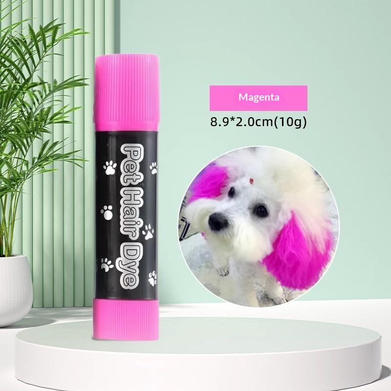 Spezieller Haarfärbestift für Haustiere, leicht zu reinigen, Einwegprodukt, ungiftig, leuchtend, auswaschbar, farbenfrohe Hundehaarfärbepaste, Tiermarker-Stift