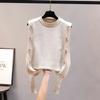 Women's Waistcoat Autumn Outer Wear Pullover Sweater Fashion Casual Ladies Sleeveless Round Neck Knitted Top