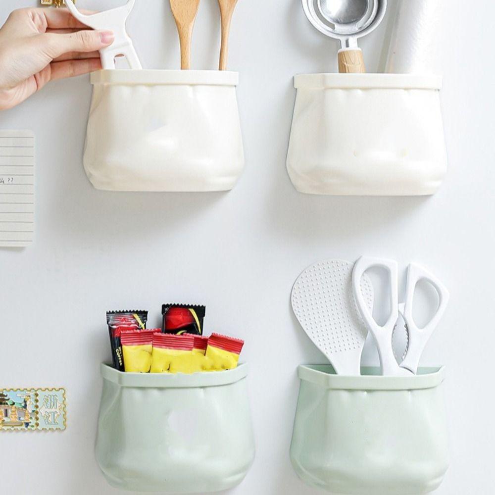 Multi-Purpose Refrigerator Organizer Cute Wall Hanging Storage Box Magnetic Storage Box  Dormitory