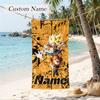 Dragon Ball Benutzerdefinierter Name Aufgedrucktes Strandtuch Personalisiertes Weiches Handtuch für Schwimmen Strand Reisen