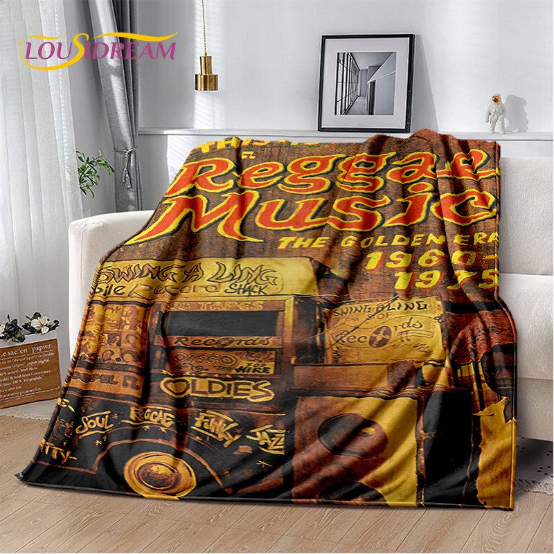Bob Marley Reggae Music Jamaican Maple Leaf Plush Blanket,Flannel Blanket Throw Blanket for Living Room Bedroom Bed Sofa Picnic