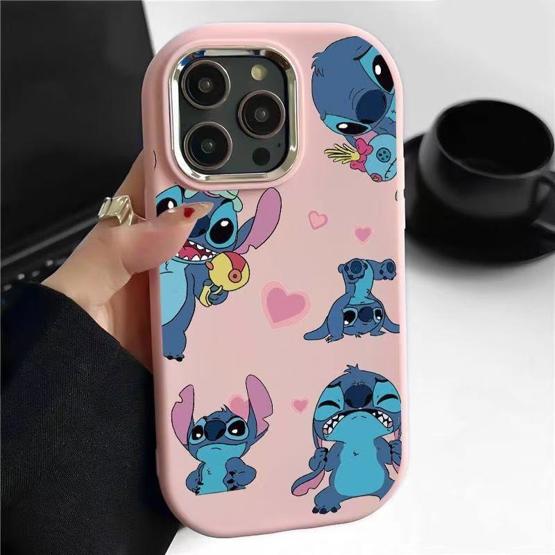 Cute Stitch Printed Soft Shockproof Protective Phone Case For Multiple Apple Iphone Models