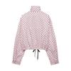 2025 Autumn Women's Polka Dot Puff Sleeve Jacket and Casual Pants Set
