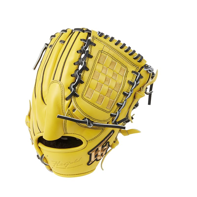 

HI-GOLD Kojiki OKG-9101 SR Lemon Yellow LH Standard Soft Baseball Glove for Right-Handed Throwers