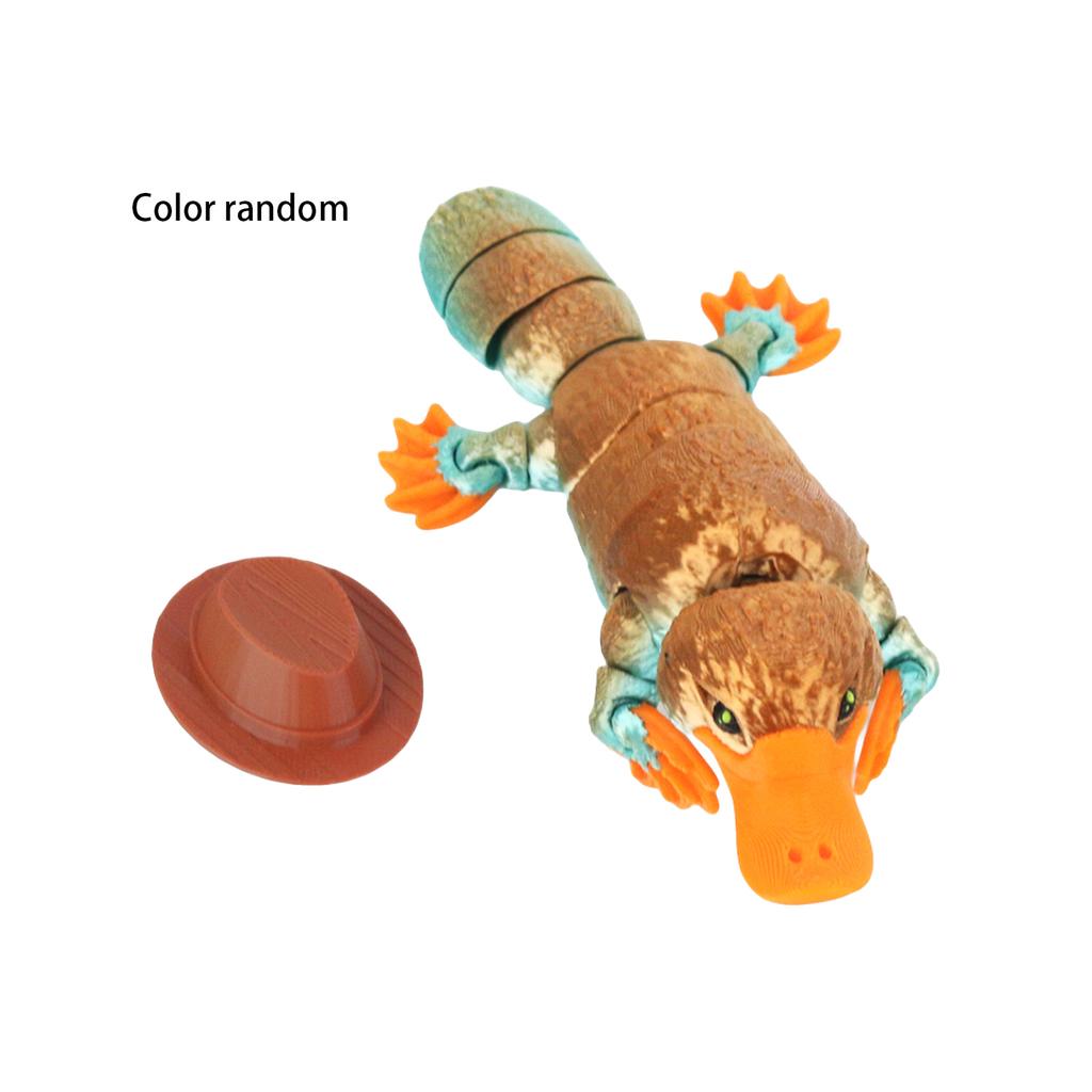 3D Printed Articulated Platypus Irritability Toy With Movable Joints For Stress Relief, Desktop Home Decoration