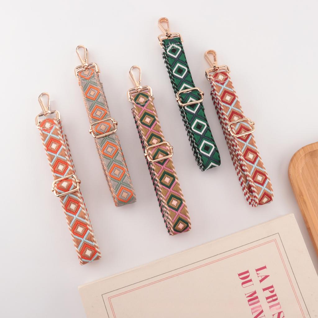 2.5cm Diamond Shoulder Strap Accessories Single Shoulder Crossbody Versatile Color Contrast Decompression Replacement Bag Strap