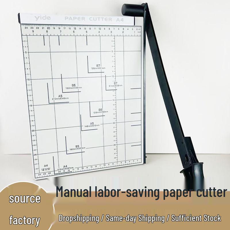 A4 Manual Mini Paper Cutter - Plastic Steel Photo Guillotine Trimmer No