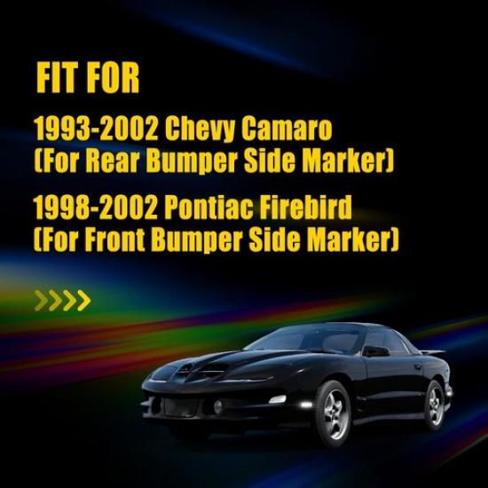 Pair Bumper LED Side Smoked Marker Light For Pontiac Firebird 93-02 1999 2000