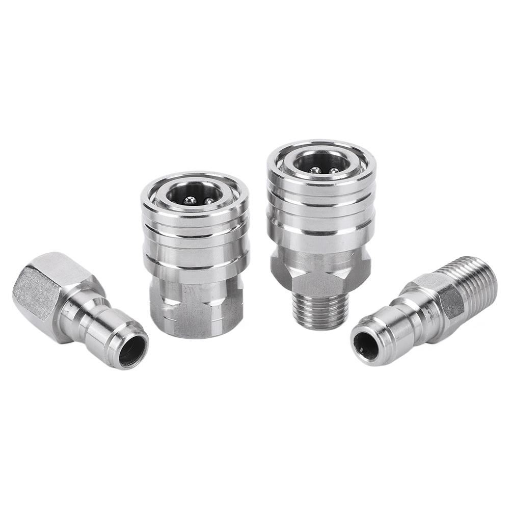 4Pcs Pressure Washer Adapter Internal External Thread Pipe Hose Adapter High Pressure Washer Adapter Set Pressure Washer Coupler