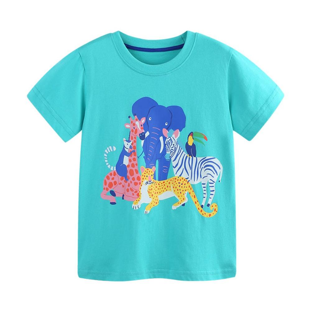 

Short Sleeve Kids T-Shirt 1 Pcs Night Light Summer Boys Girls Top Animals Printed Children s Fashion Tees Baby Tops 110