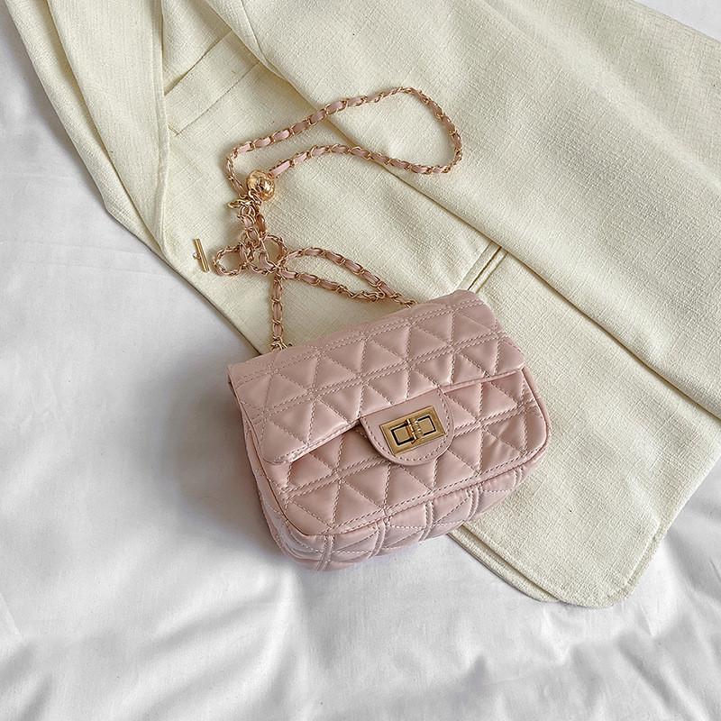 Stylish Small Square Bag Womens New Trendy Spring Summer Chic Quilted Chain Bag