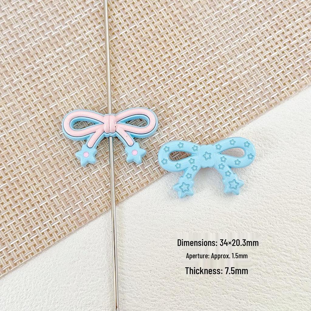 Macaron Colored Bow Hair Tie & Beaded Phone Chain Accessories - Cute & Stylish DIY