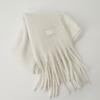 Neev Chunky Tassle Wool Muffler (Ivory)