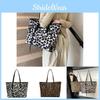 Elegant Black And Coffee Leopard Print Tote Bag For Women Ideal For Casual Outings And Work