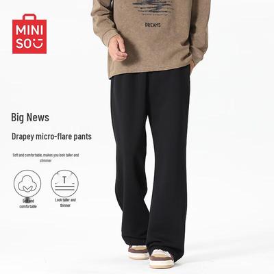 Miniso Men's 325G Heavyweight Spring Autumn Casual Straight-Leg Sweatpants