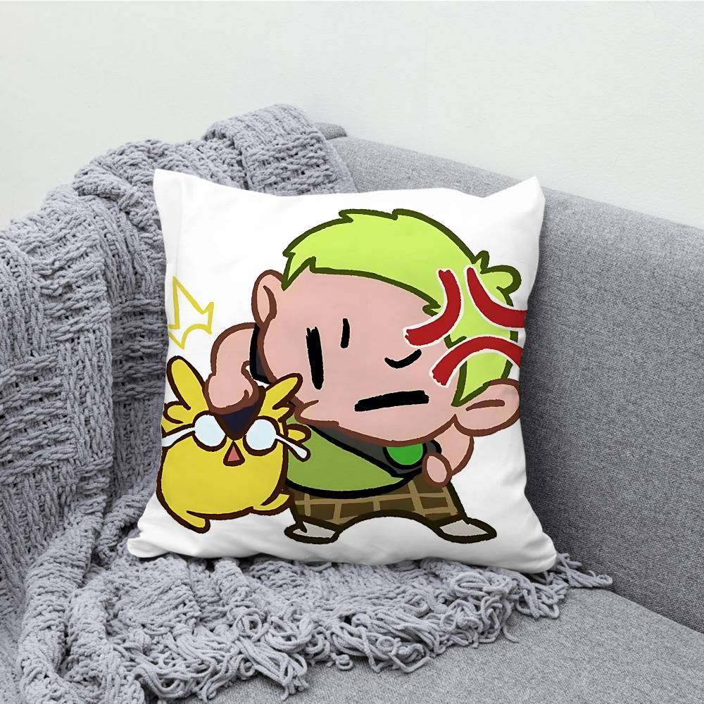 V-ValorantES Chibi Pillowcases Bedroom Living Room Sofa Home Decor Polyester Cushion Cover with Zipper