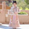 Bamino Girls' Winter Hanfu Horse-Face Skirt Set