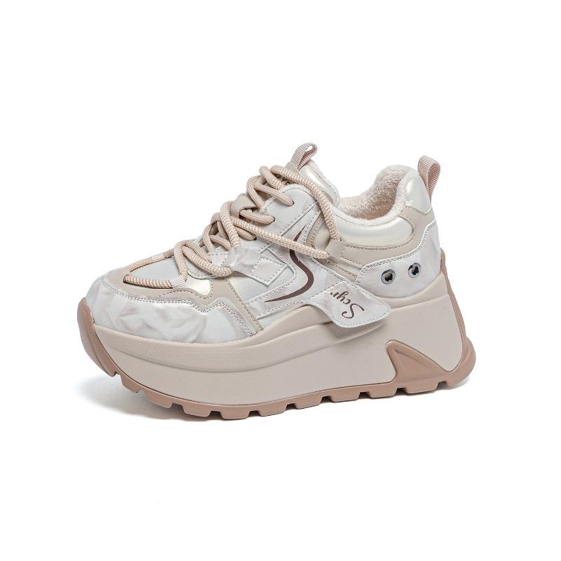 Damen Herbstschuhe lässige Mode vielseitige Schuhe Damenschuhe kleine dicke Sohle Damen