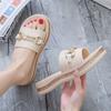 New Cool Slippers Women's Summer Wear Flat-bottomed Fashion Muffin Thick-bottomed One-word Slippers