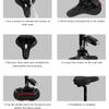 Big Butt Bicycle Saddle With Tail Light Hollow Breathable Comfortable Shock Absorbing MTB Cushion Bike Front Seat Thicken Widen