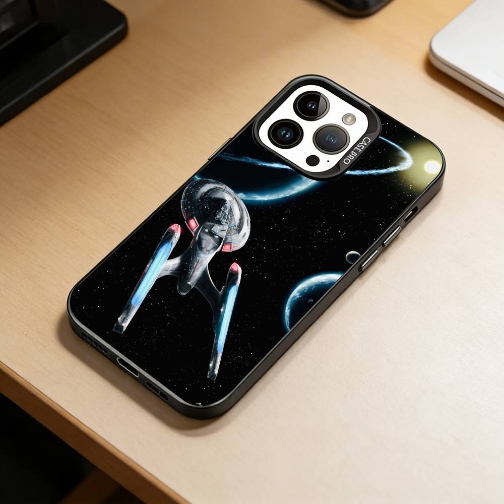 S-Star Trek Ships   Phone Case For iPhone 17,16,15,14,13,12,11 Plus,Pro Max,XS,Colorful Silver Black Cover