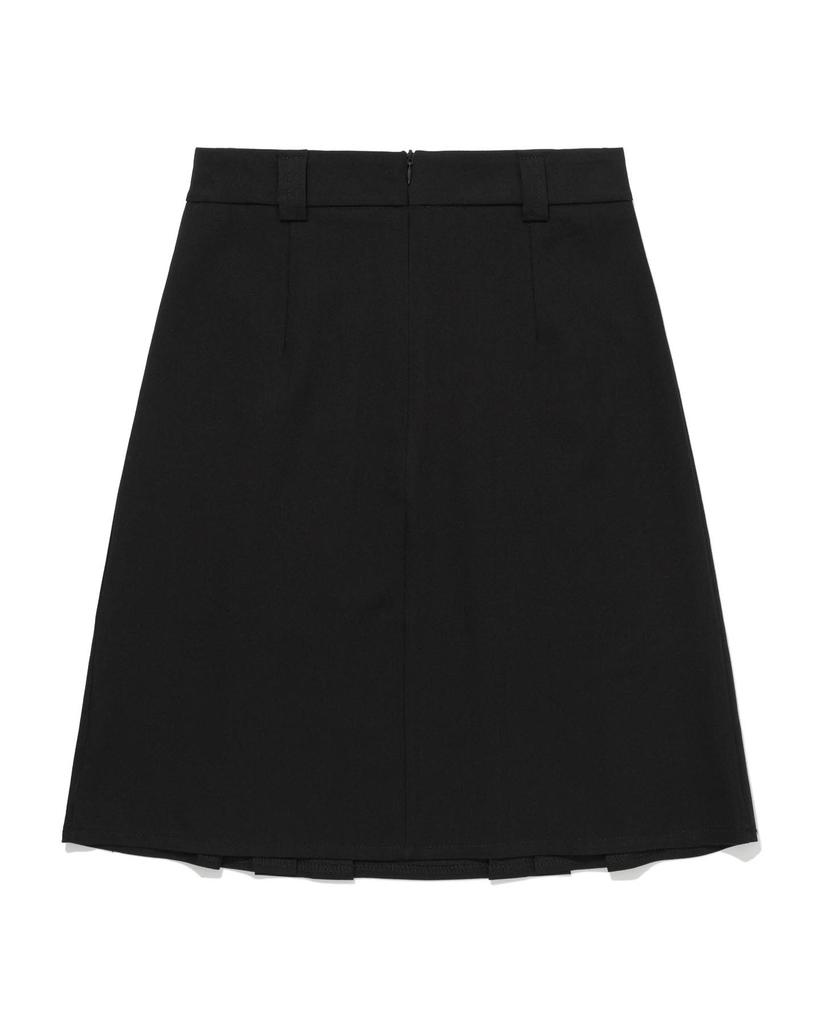 MOAA Minimal Pleated A-Line Skirt (Black)