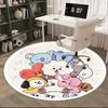 BT21 Character,Cartoon Decal Chair Mat Round Rug Office Carpet, Non Slip, Suitable for Living Rooms, Bedrooms Decor.1205176a