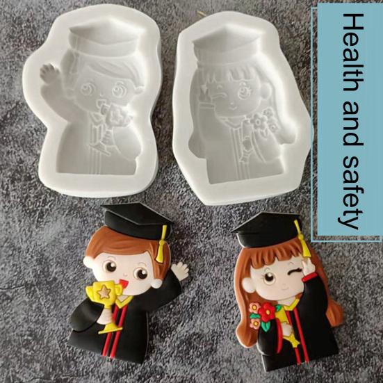 Fondantform, Studentenmuster, DIY, Silikon, Abschlussfeier, Süßigkeitenform für Party