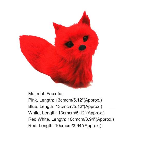 Fuchs Modell Spielzeug Mini Niedlich Simulation Tierfigur Solides Modell Desktop Ornament Kunstfell Falsches Fuchsmodell Figur Ornamente Geburtstagsgeschenk