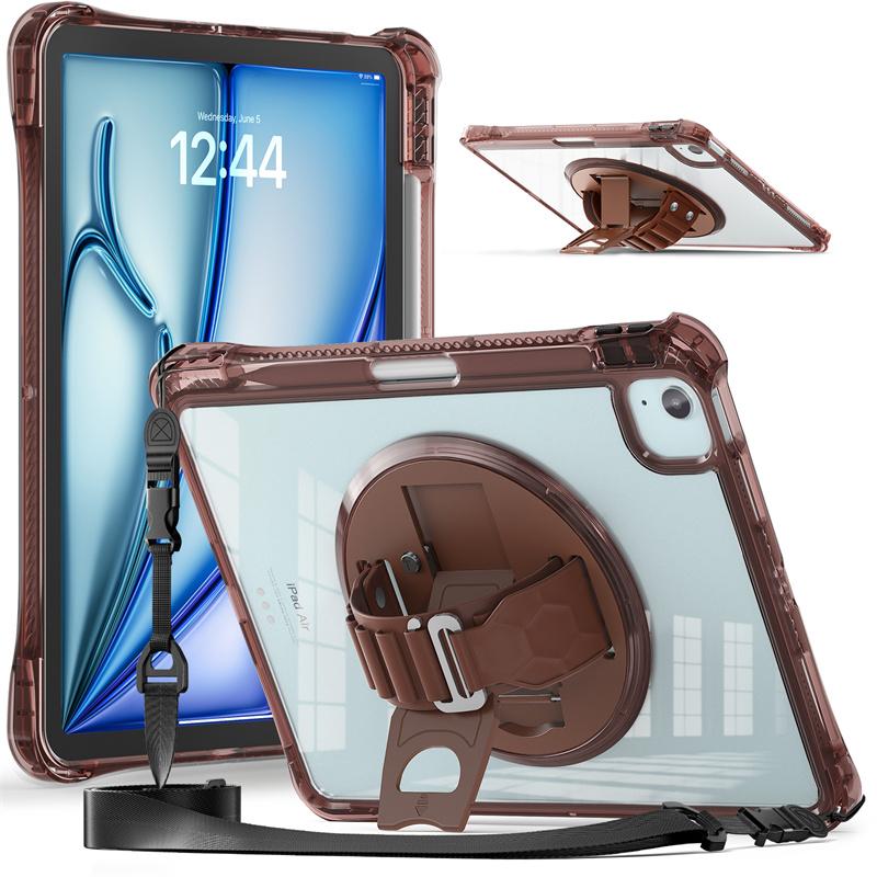 For iPad Air 11 4th 5th 10th 10.9 10.2 9th A16 11th Generation Case Hand Strap Tablet Cover for iPad Pro 11 12.9 13 inch Funda