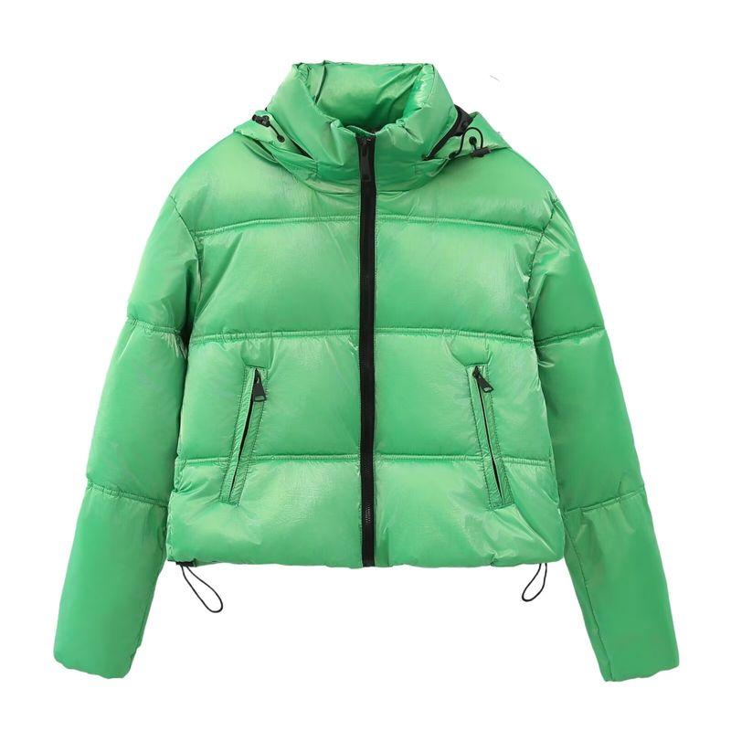 

Kaslead New Arrival Women s Clothing Fashion Style Stylish Simple and Versatile Metal Series Cotton Coat Jacket 3046204 Green L