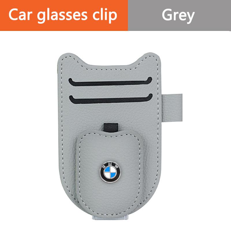 PU Leather Car Glasses Clip Multifunction Sun Visor Magnetic Eyeglasses Clip For BMW M Performance E28 E39 E46 E53 E60 F20 X6 X5
