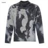 Korean Style Velvet Print Long Sleeve Tummy-Concealing Sweater - Fashionable, Age-Reducing, and Warm Mother's Outfit