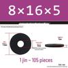 Blackened Thickened Metal Flat Washer Spacer, Round, M3-M42