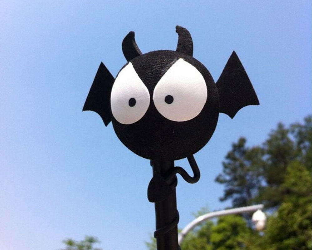 Palle per Antenna Adorabile Pipistrello con Grandi Occhi Neri Decorativo Palle Topper per Antenna Auto