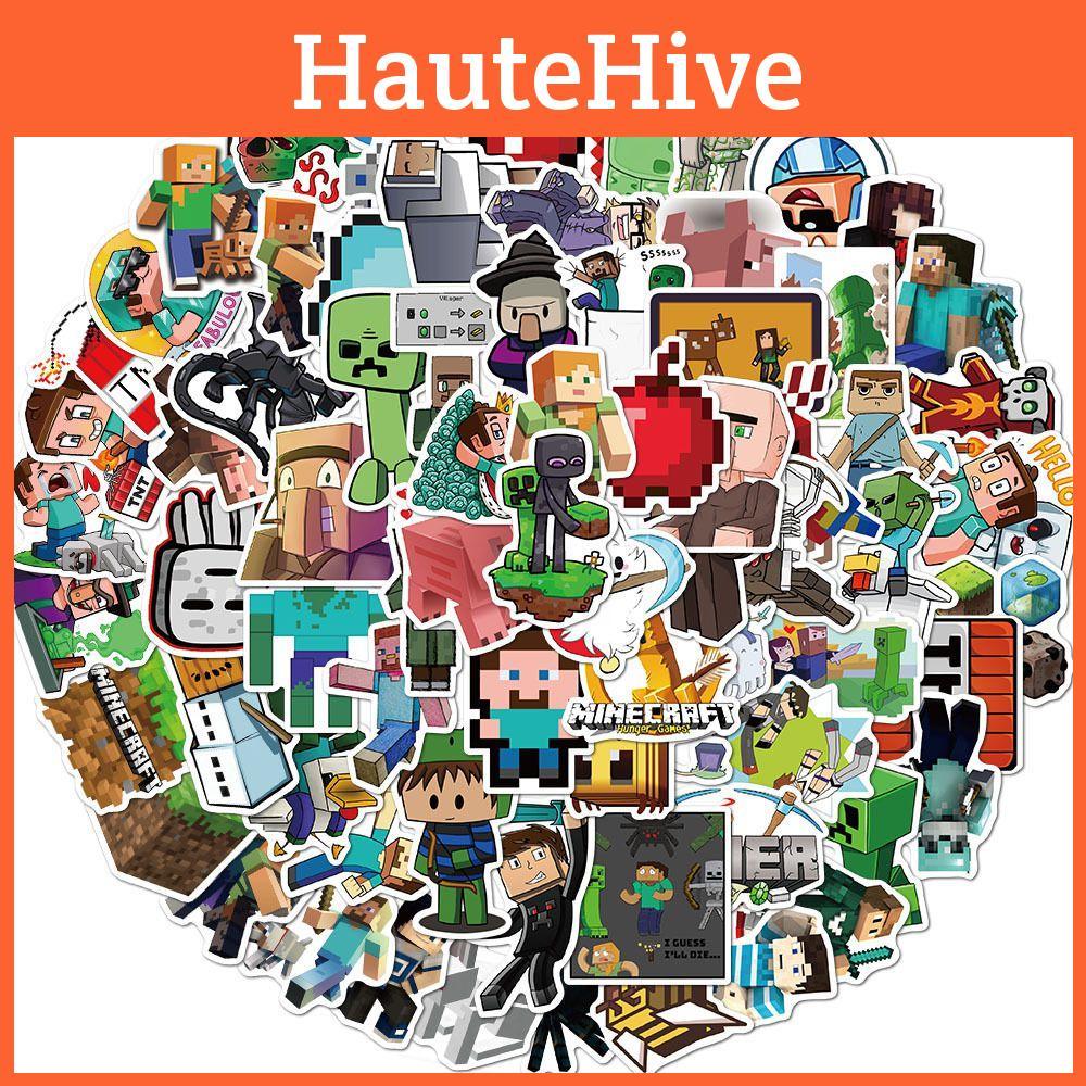 100pcs Game Minecraft Stickers Diy Waterproof Lapyop Bike Luggage Suitcase Decal