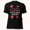 T Shirt This Is My Zombie Killing with Blood Splatter Apocalypse Fun Quirky Birthday Undead  Vintage Washed Soft Unisex Fashion