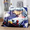 Caricature Inuyasha Fashion Blanket Sesshoumaru Flannel Warm  Portable Super Soft Children  Girls Gift