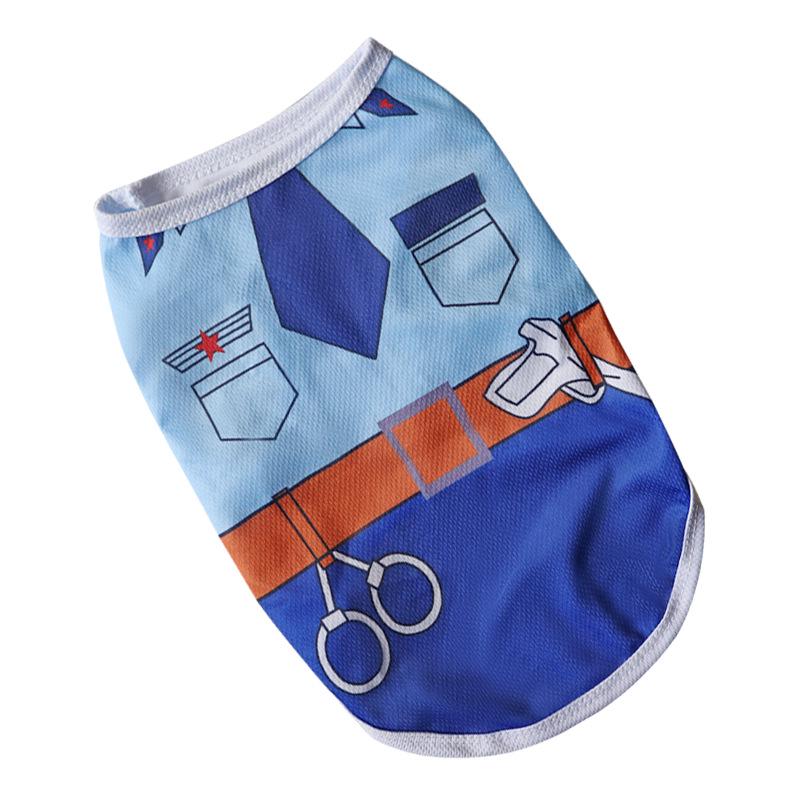Cartoon Print Mesh Breathable Pet Vest for Dogs & Cats - Spring/Summer Collection
