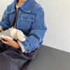 Korean Style Autumn Children's Heavy Duty Soft Denim Jacket - Boys & Girls Fashionable Workwear Zipper Jacket