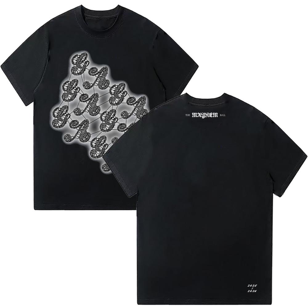 

Футболка Lace Gaga Мужская Женская с Коротким Рукавом Хлопковые Футболки Вдохновение Lady Gaga Футболки Унисекс Одежда Y2k Топы Уличная Мода 4XL