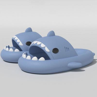 Fashion Comwarm Shark Slippers For Women Outdoor Lightweight Beach Slides Thick Bottom Non-Slip Home Sandals Female Bathroom Flip Flops