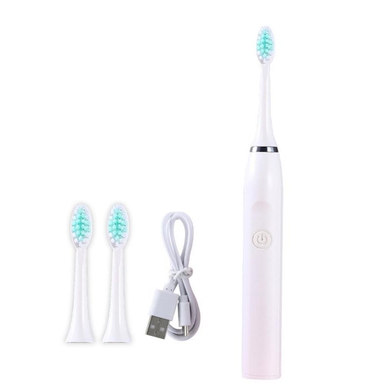 Electric Toothbrush for Adults,Rechargeable Battery Toothbrush Portable with 3 Brush Heads,2 Mins Smarts Timer 5 Modes