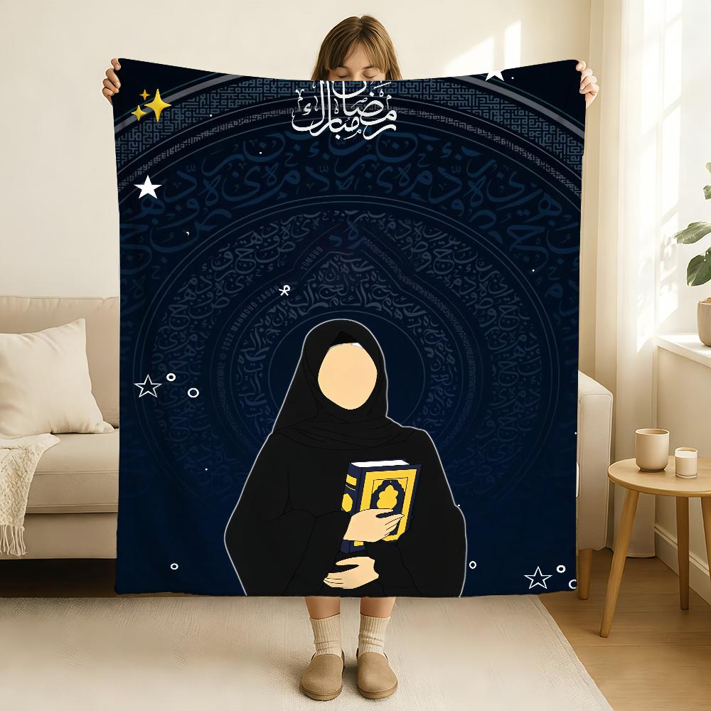 Islam Muslim R-Ramadan Kareen Blanket Soft and Skin Friendly For Couch Bed Napping Bedspread All Seasons Comforter