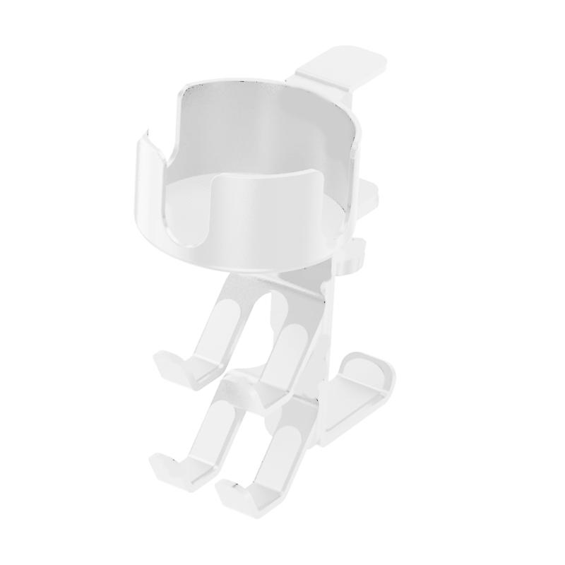 

Clamp On Under Desk Headphone Holder With Concealed Storage And 360 Degree Rotating Cup Holder For Office Accessories белый